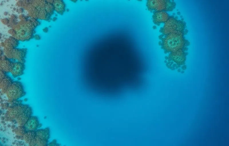 Great Blue Hole aerial view, Belize